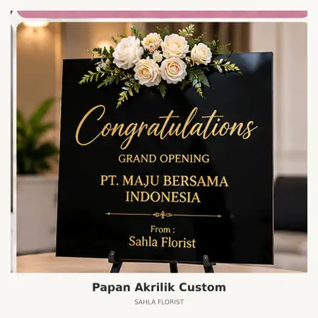 Papan Bunga Akrilik Jakarta Selatan